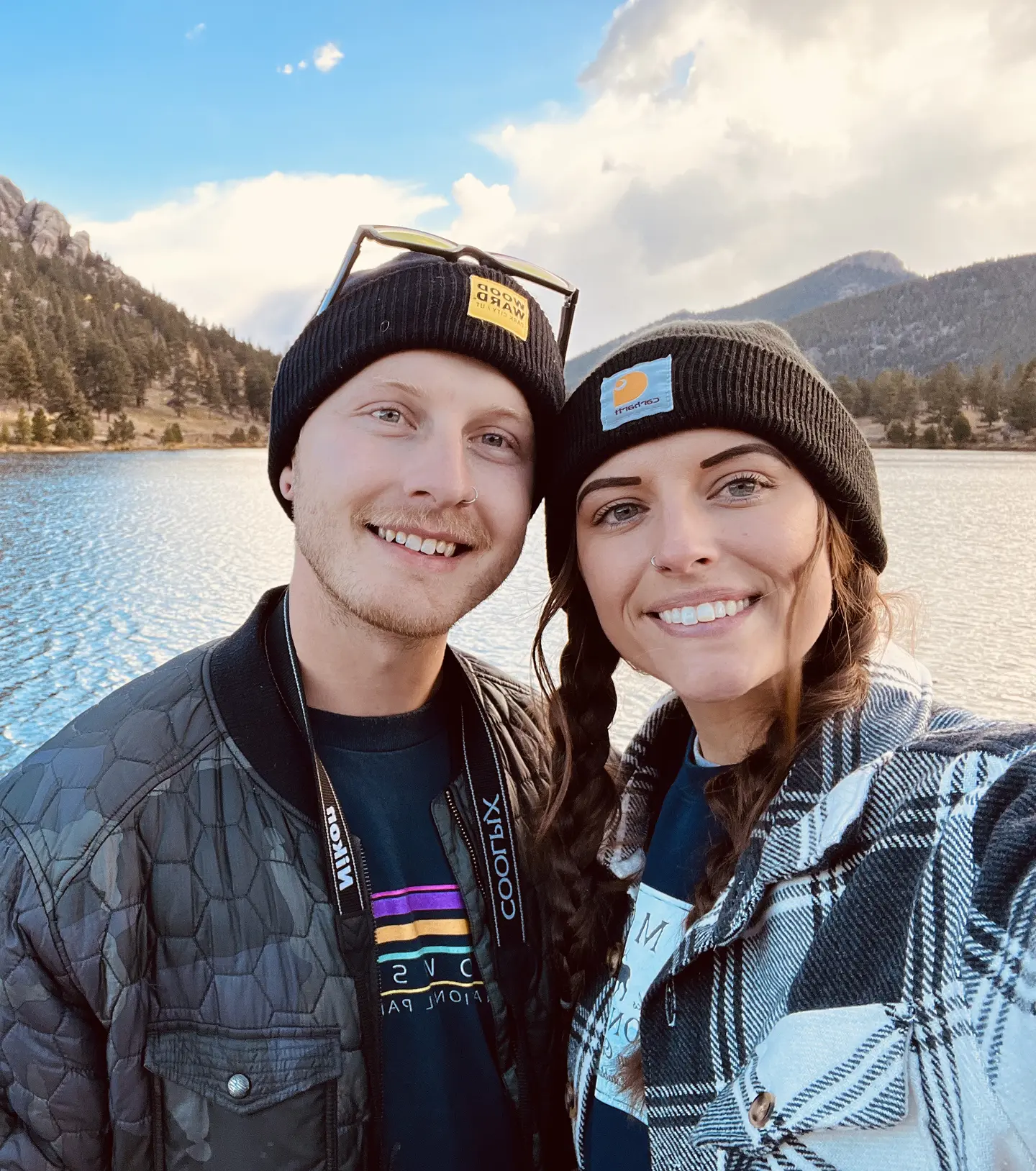 Drew and Emma at the lake in colorado