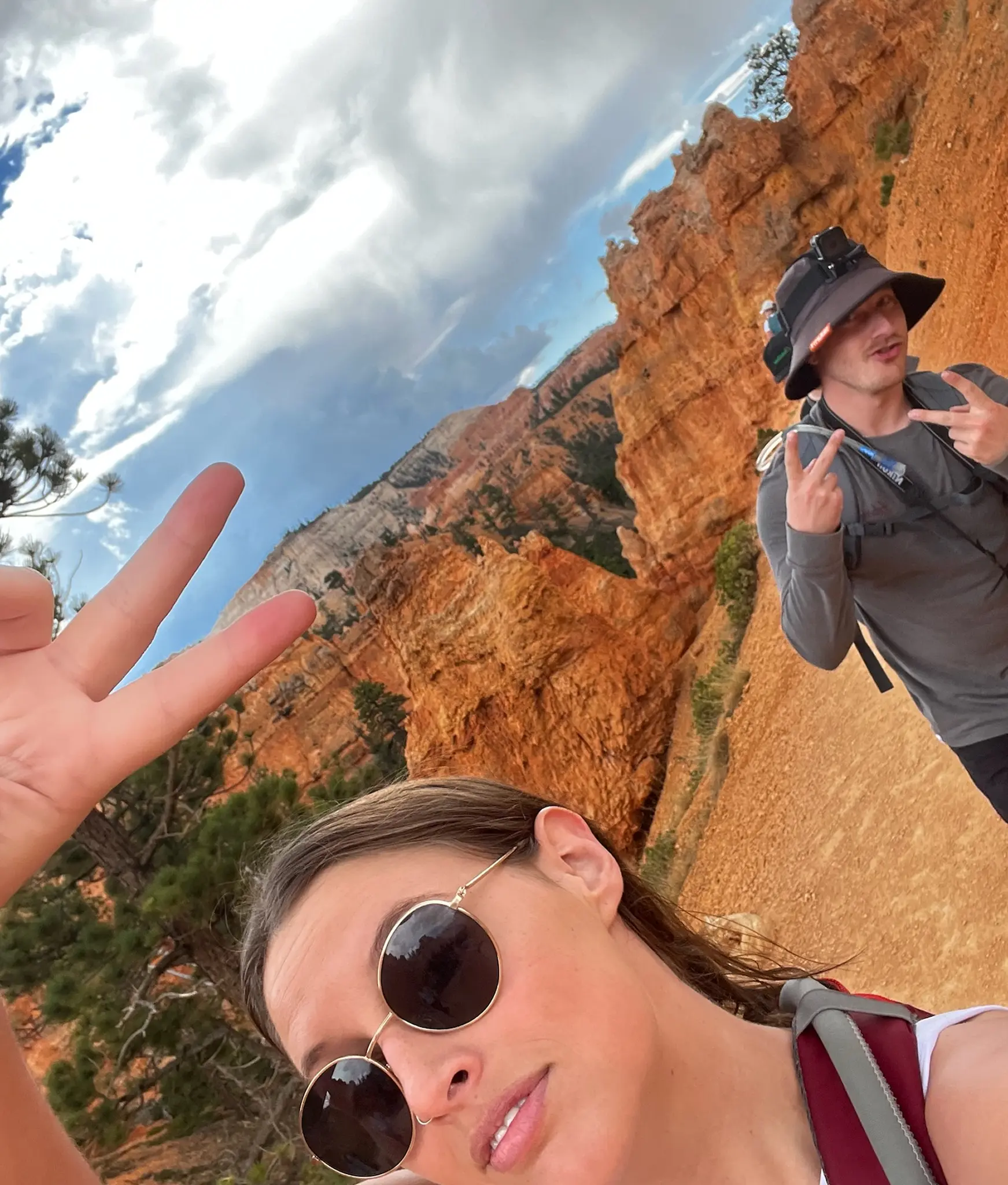 Drew and Emma on a trail